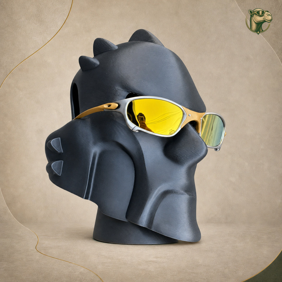 Óculos Juliet · Armação Carbon 24K · Lente 24K · Lateral A